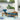 Charmydecor Jason patio chaise lounge with blue cushion and wheels in a modern outdoor setting