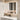 CharmyDecor khaki lighted medicine cabinet above a bathroom vanity, with mirrored doors and an illuminated open shelf.