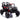 Charmydecor Kids UTV front angle view showing LED headlights and rugged 4x4 off-road design