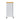 White rolling cart with a yellow top on a white background