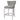Gray cushioned bar stool with dimensions labeled on a white background