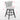 Gray bar stool with dimensions marked on a white background