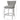 Gray cushioned bar stool with dimensions labeled on a white background