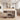 Charmydecor kitchen island cart with open storage cabinet drawers and spacious countertop in elegant white finish
