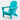 Charmydecor lake blue all-weather HDPE Adirondack chair on a white background