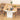 Charmydecor large kitchen island with extended drop leaf tabletop, built-in charging station, and seating for four