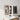 CharmyDecor large mirrored medicine cabinet above a vanity with doors open to show empty shelves and the open compartment grid.