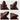 Brown leather recliner headrest shown from multiple angles on a white background