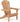 Charmydecor light brown folding wooden Adirondack chair with tall slatted back and wide armrests