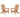 Charmydecor light brown folding wooden Adirondack chairs set of 2 on a white background