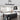 CharmyDecor Linear Chandelier above a black and white kitchen island with 10 lights