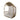 Charmydecor Malia brown rattan hanging chair angled view with beige seat and back cushions
