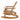 charmydecor Malibu acacia wood Adirondack rocking chair side view with curved rocking base