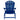 Charmydecor Malibu acacia wood folding Adirondack chair rear view in blue finish