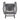 Charmydecor Malibu Adirondack rocking chair top view showing slatted seat and wide arms
