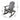 Charmydecor Malibu dark gray Adirondack rocking chair dimensions and seat measurements
