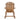 charmydecor Malibu natural acacia wood Adirondack rocking chair rear view