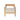 charmydecor Mallorca acacia wood outdoor club chair front view with wide beige cushion