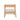 Charmydecor Mallorca acacia wood outdoor lounge chair rear view with curved backrest