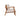 charmydecor mid-century acacia wood patio club chair side view with angled legs and beige cushions