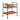charmydecor modern 3 tier rolling bar cart angled view with adjustable wooden shelves