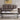 charmydecor modern industrial faux marble coffee table displayed in front of gray living room sofa