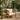 charmydecor modern square arm acacia wood patio chair with beige cushions styled under olive trees
