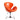 charmydecor modern swivel lounge chair in orange with adjustable height and chrome base