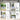 Collage of a blue and white striped swing with various hanging methods and required components displayed.