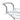 charmydecor narrow bar cart chrome handle and white glass top shelf close up