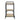 charmydecor narrow side view of 3-tier wood and metal bar cart with large wheels