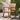 Charmydecor natural acacia wood outdoor rocking chair with cream seat cushion on a sunlit patio