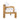 Charmydecor natural acacia wood patio club chair side view with thick beige cushions and square arms