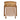 Charmydecor natural acacia wood patio rocker with cream seat cushion top view