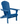 charmydecor navy blue folding Adirondack chair side view with wide wooden armrests