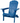charmydecor navy blue solid wood folding Adirondack chair angled product view