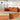 Charmydecor no assembly orange chenille sofa with legless design and movable ottoman for living room