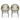 Charmydecor Nusa green PE rattan outdoor patio chairs set of 2 product view on white background