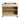 CharmyDecor oak bathroom vanity rear view showing open sections, structural rails, and the shelf opening