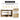 CharmyDecor oak finish bathroom vanity storage graphic showing two compartments and adjustable shelf supports.