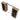 CharmyDecor bathroom mirror with storage high-angle view showing wood-grain cabinet tops and dark organizer components