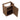 CharmyDecor oak-look bathroom vanity base without the sink, showing the open door, interior shelf, and rounded corners.