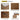 CharmyDecor oak-look bathroom vanity detail collage showing rounded corners, shelf supports, hinges, and beveled door edges
