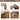 CharmyDecor oak-look bathroom vanity detail collage showing a beveled door edge, hinge, corner bracket, and shelf opening