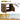 CharmyDecor oak-look bathroom vanity with doors open and an enlarged view of the soft-close hinge.