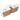 CharmyDecor oak-look double sink bathroom vanity dimension diagram with an elevated view of the three-cabinet arrangement