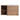 CharmyDecor oak-look floating bathroom vanity front view with a closed door and two open storage compartments.