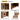 CharmyDecor oak-look floating bathroom vanity detail collage showing the hinge, rear panels, and beveled door edge.