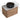 CharmyDecor oak-look floating bathroom vanity dimension diagram with cabinet, countertop, and round vessel sink measurements