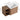 CharmyDecor oak-look floating bathroom vanity dimension diagram for the sink cabinet and adjacent storage unit.